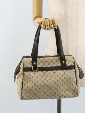 LOUIS VUITTON Monogram Mini Josephine PM Hand Bag Khaki M92215 LV Auth ka2807